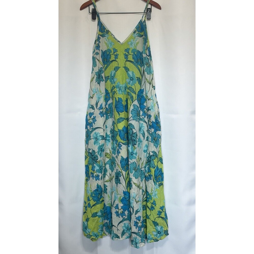 Haute Hippie Maxi Dress Womens S Multicolor Cotton Sweetheart Oversized Luxury